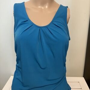 New York & Company Blue Sleeveless Tank Top